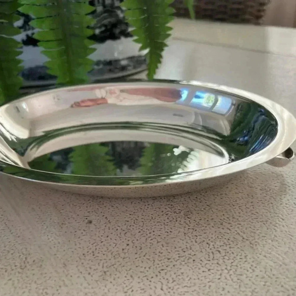 Vintage Oval Silver Plated Handled Serving Lid for Silver Dish - Picture 6 of 7